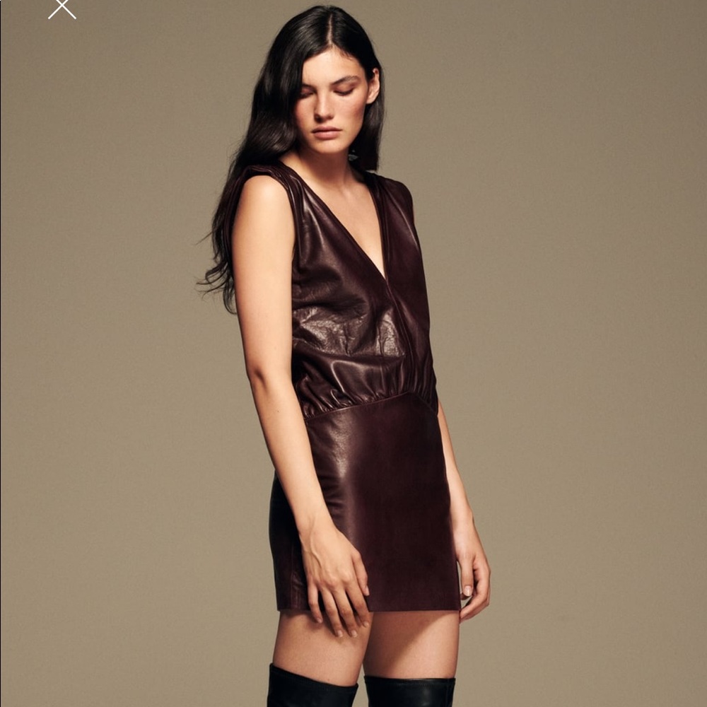 Zara real leather dress new collection sold out